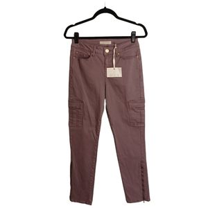 HALLADAY Purple Cargo Skinny Jeans 8 Medium NWT